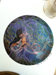 Beautiful print of a babyloss mandala by Amy Swagman. My mom surprised me with this for my birthday after thoughtfully contributing to our Amethyst Network fundraiser and receiving the print as a premium.